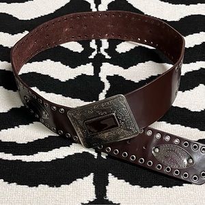 Mudd Vintage Leather Western Boho Belt